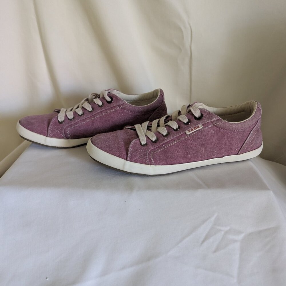 TAOS WOMENS STAR CANVAS LACE-UP - MAUVE PURPLE - SZ 10 - Picture 6 of 8